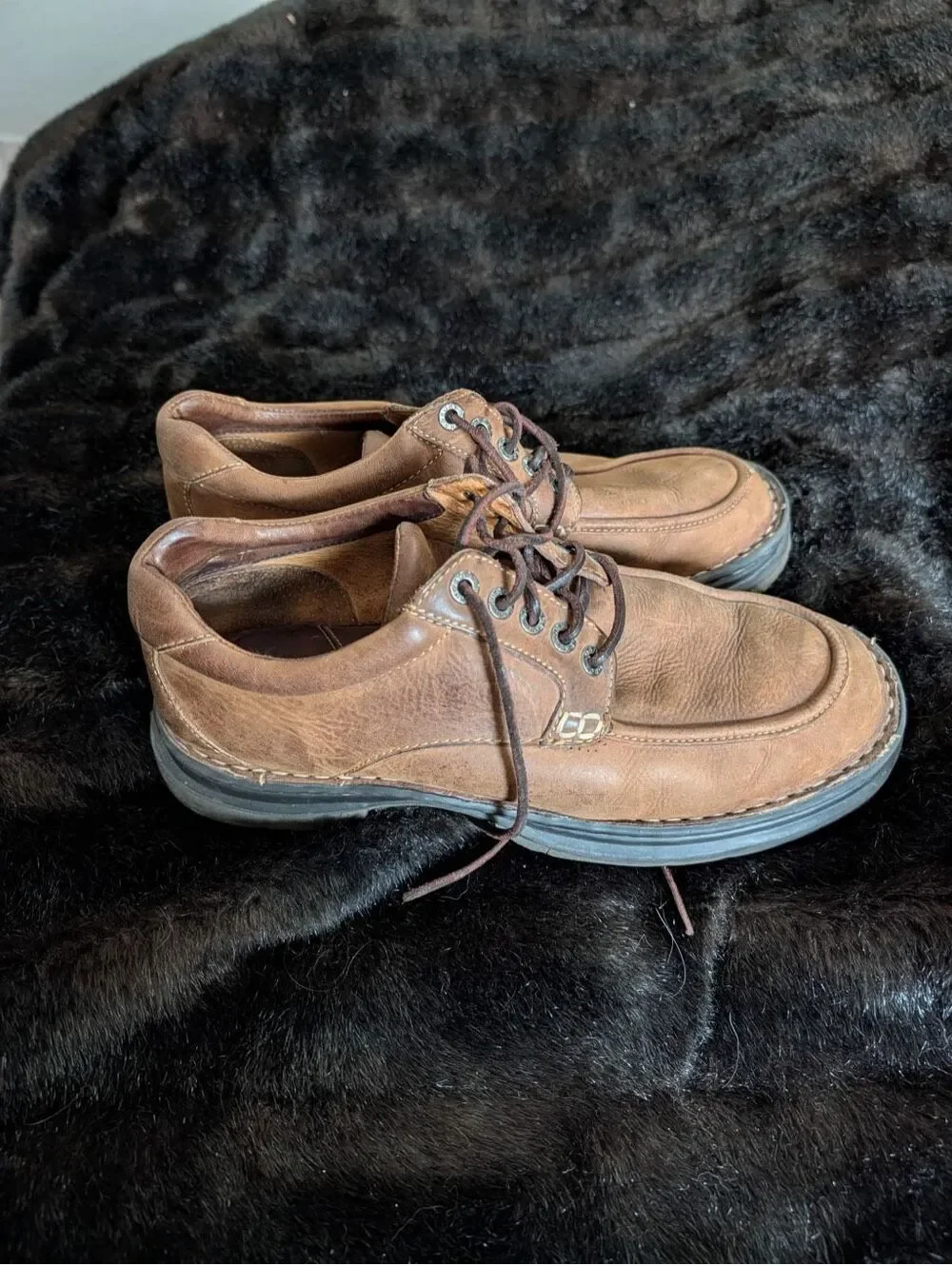 Men’s Born Brown Leather Oxford Casual Walking Shoes Size: 10.5
